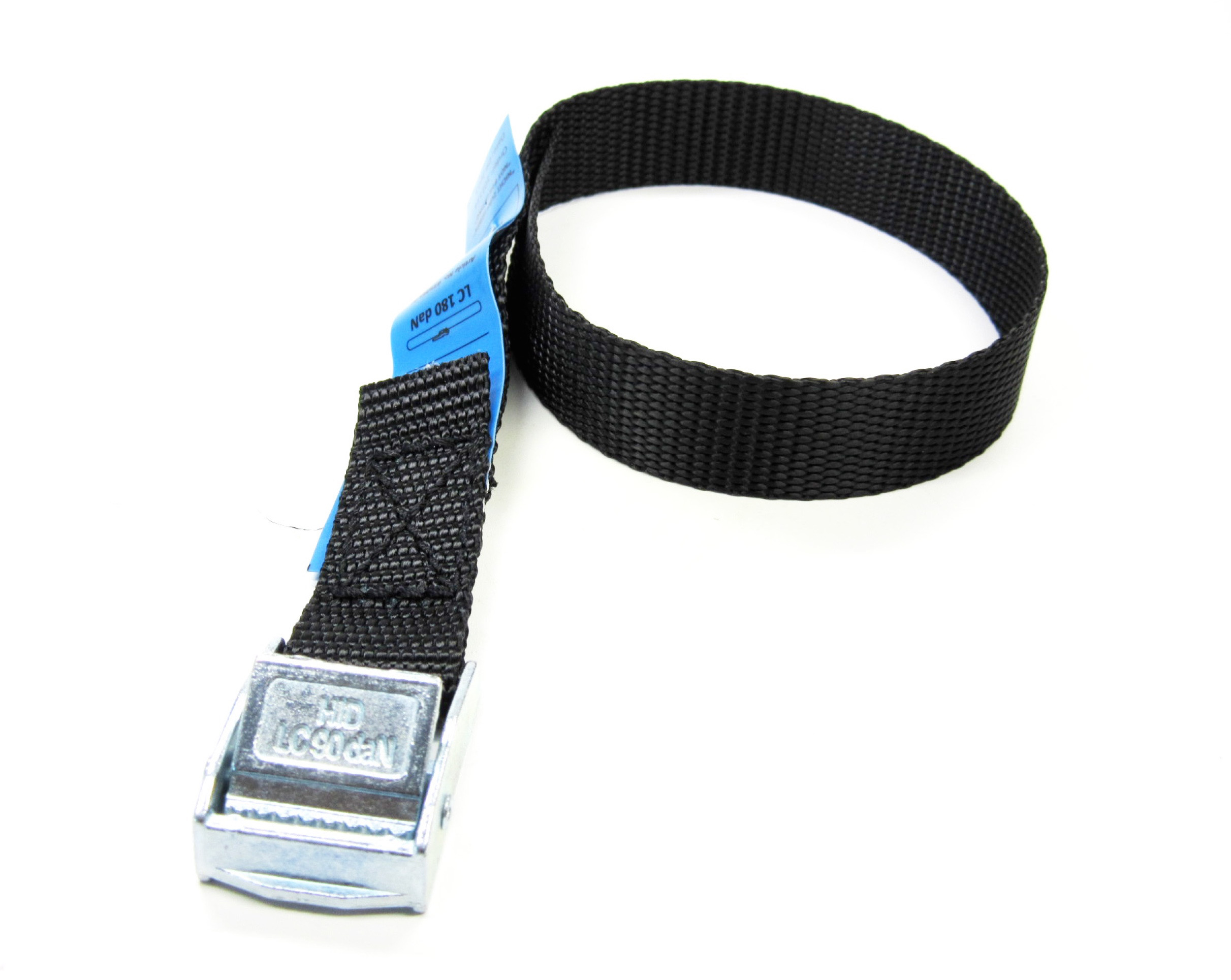 Spanband zwart met klemgesp 20 mm 40 cm